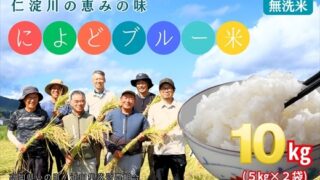 高知県いの町の「によどブルー米」農家の愛が、ぎゅっと詰まった一粒。 によどブルー米 5kg×2袋（コシヒカリ）